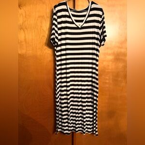 Black and White Striped Dress